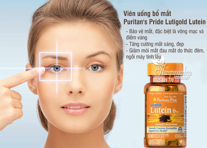 Viên uống bổ mắt Puritan's Pride Lutigold Lutein 6mg 100 viên của Mỹ 2