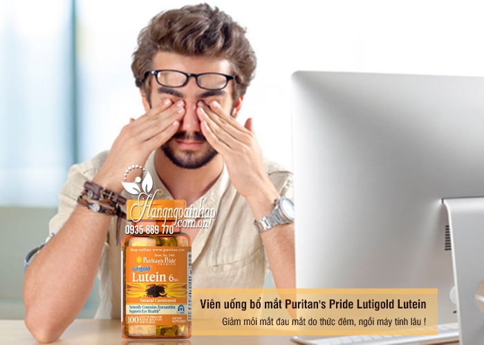 Viên uống bổ mắt Puritan's Pride Lutigold Lutein 6mg 100 viên của Mỹ 1