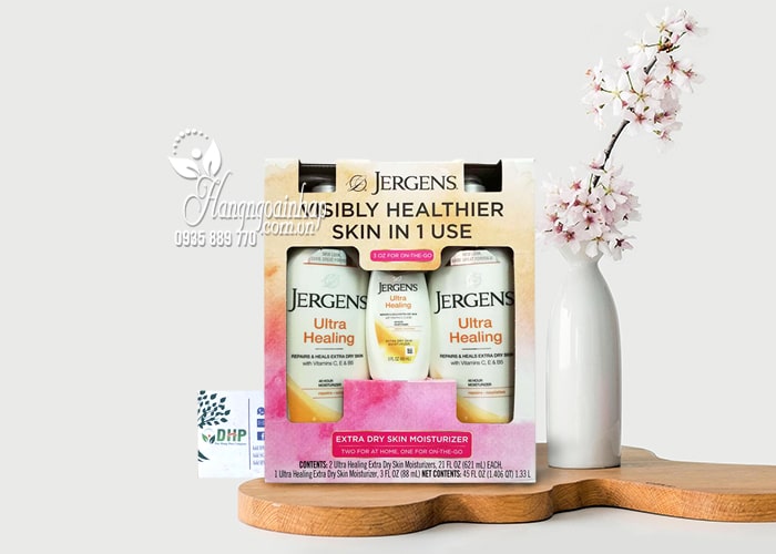 Bộ 3 chai dưỡng thể Jergens Ultra Healing Moisturizer của Mỹ 9