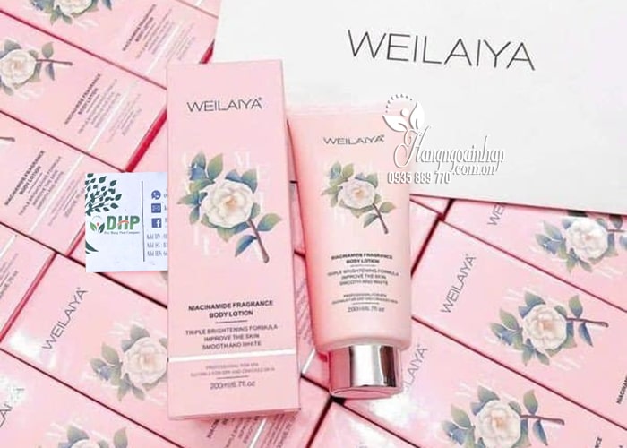 Dưỡng thể hoa trà Weilaiya Niacinamide Body Lotion 200ml 0