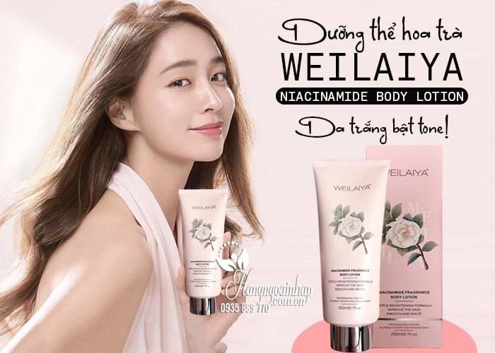 Dưỡng thể hoa trà Weilaiya Niacinamide Body Lotion 200ml 1