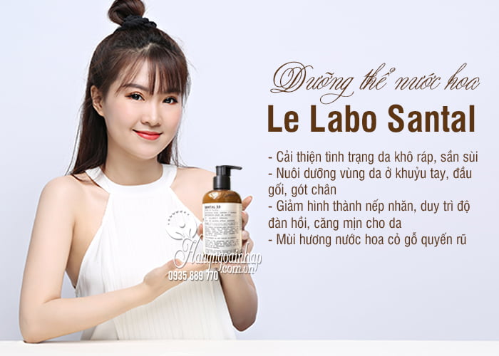 Dưỡng thể nước hoa Le Labo Santal 33 của Pháp chai 237ml 2