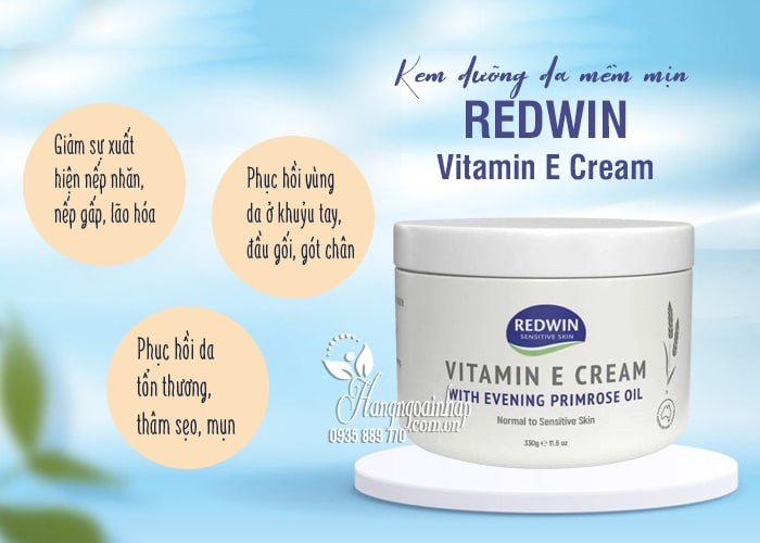 Kem dưỡng da mềm mịn Redwin Vitamin E Cream 330g Úc 45