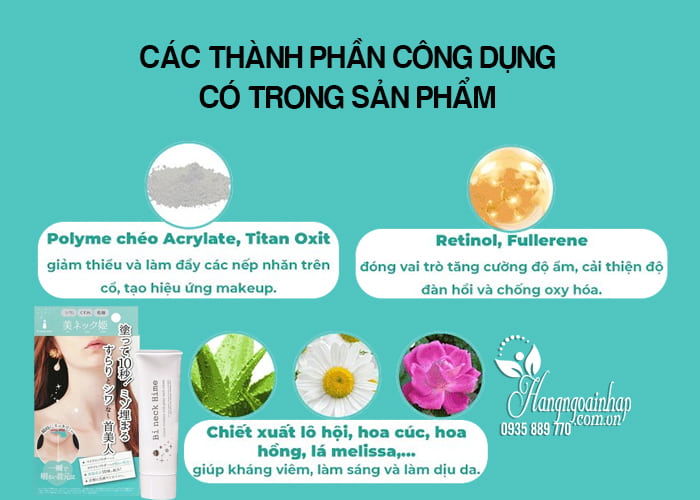 Kem dưỡng da vùng cổ Himecoto Bi Neck Hime Nhật Bản 40g 23