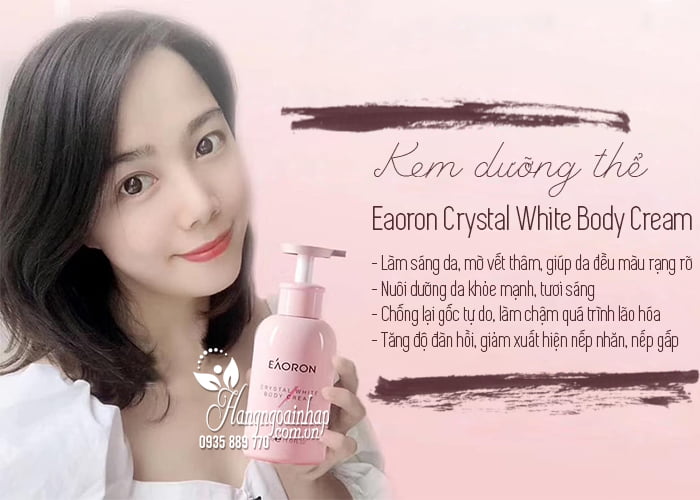 Kem dưỡng thể Eaoron Crystal White Body Cream 330g Úc 7