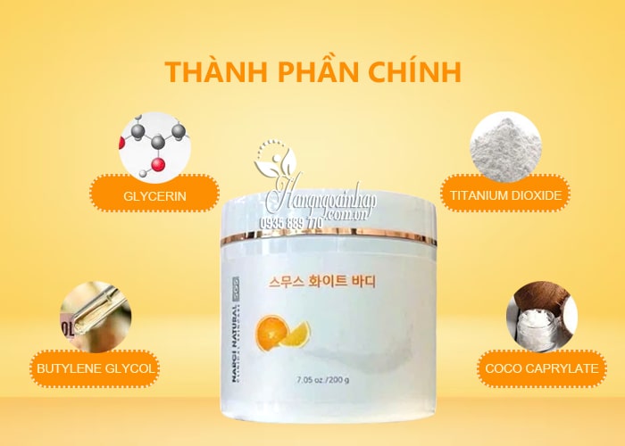 Kem dưỡng trắng body Narci Natural SGS 200g của Hàn Quốc 45