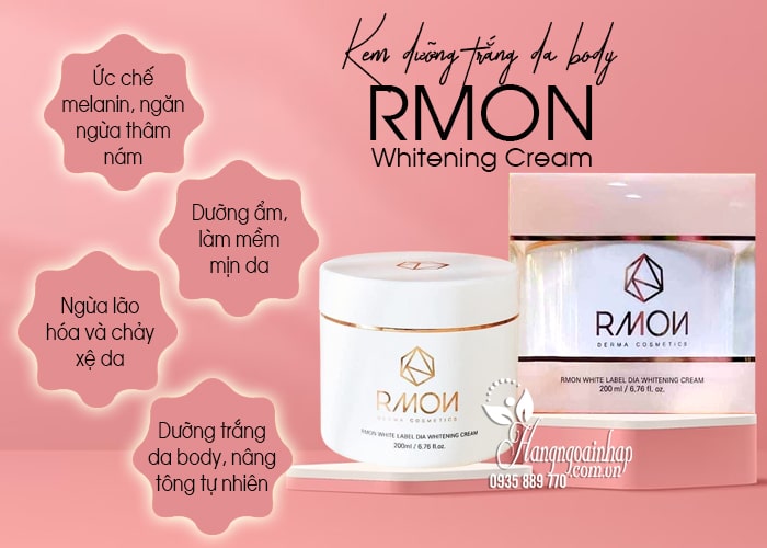 Kem dưỡng trắng da body tế bào gốc Rmon Whitening Cream 4