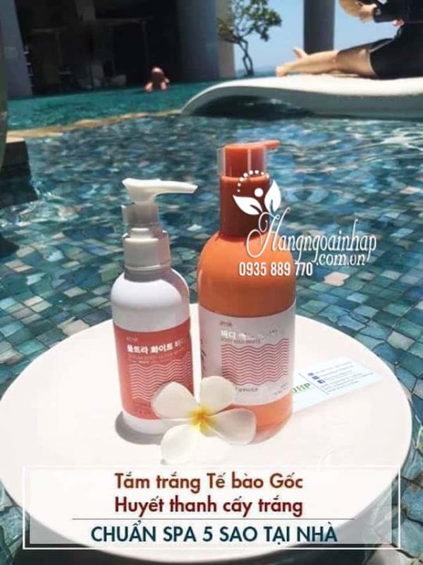 Huyết thanh dưỡng trắng da Genie Serum Body Ultra White 180ml 8