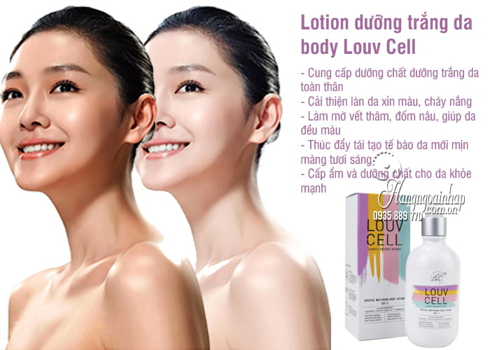 Lotion dưỡng trắng da body Louv Cell Hàn Quốc, an toàn nhất 5