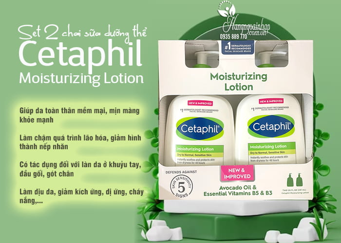 Set 2 chai sữa dưỡng thể Cetaphil Moisturizing Lotion của Mỹ 9