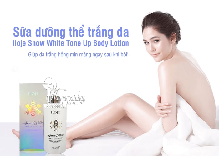 Sữa dưỡng thể trắng da Iloje Snow White Tone Up Body Lotion 9