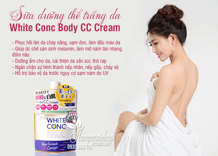 Sữa dưỡng thể trắng da White Conc Body CC Cream Nhật Bản 3