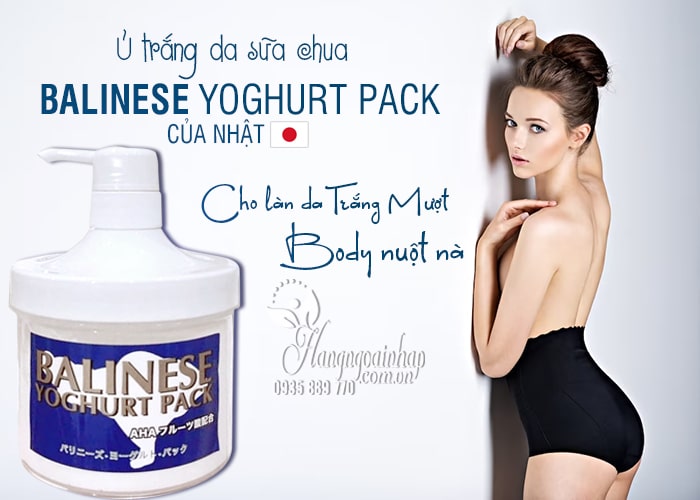 Ủ trắng da sữa chua Balinese Yoghurt Pack 500g của Nhật 4