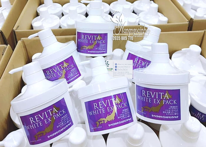 Ủ kích trắng da body Revita White EX Pack 500g Nhật Bản 7