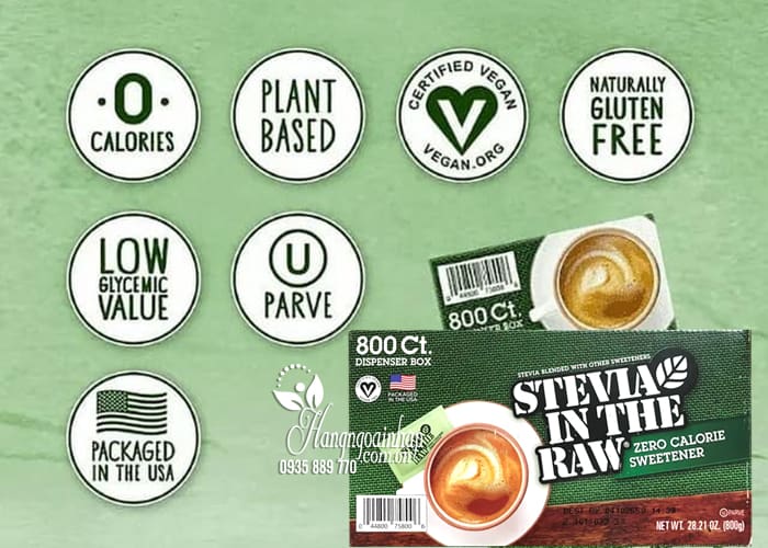 Đường ăn kiêng Stevia In The Raw Zero Calories 800 gói 3