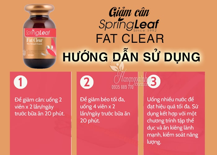 Thuốc giảm cân Spring Leaf Fat Clear 120 viên của Úc 89