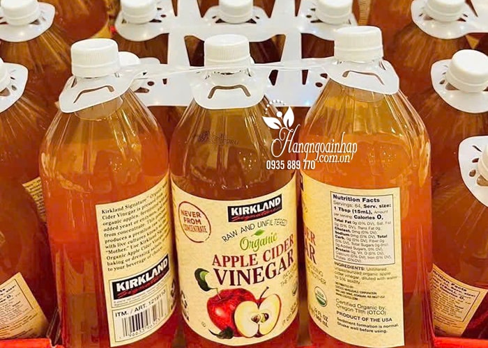 Giấm táo Kirkland Organic Apple Cider Vinegar 946ml của Mỹ 46