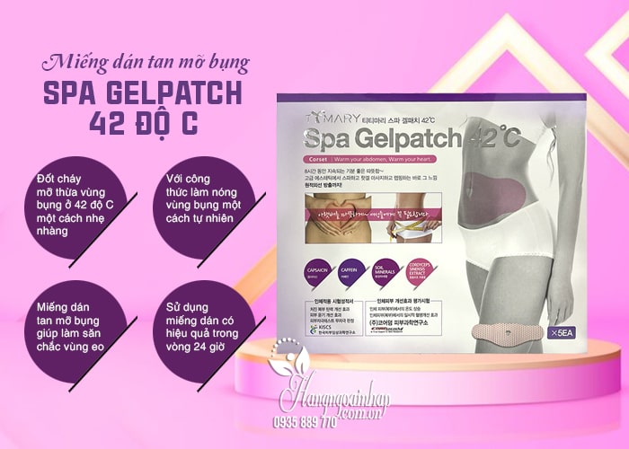 Miếng dán tan mỡ bụng Spa Gelpatch 42 độ C của Hàn Quốc 67