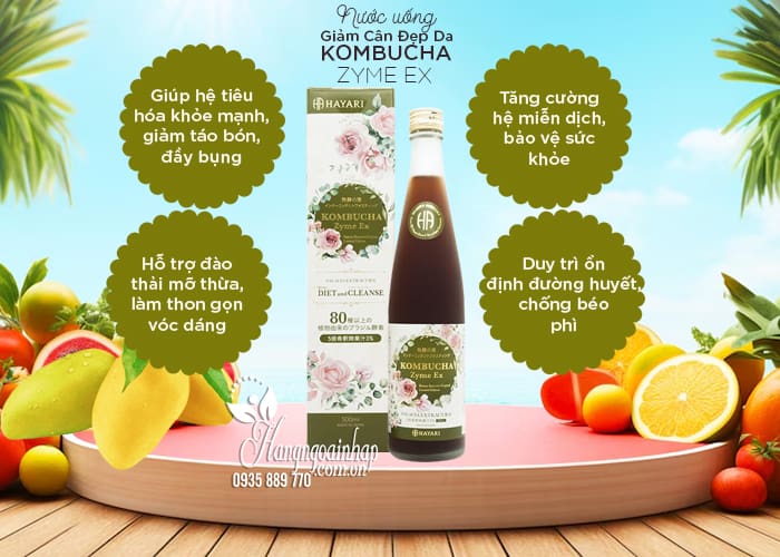 Nước uống Kombucha Zyme EX giảm cân đẹp da của Nhật 34