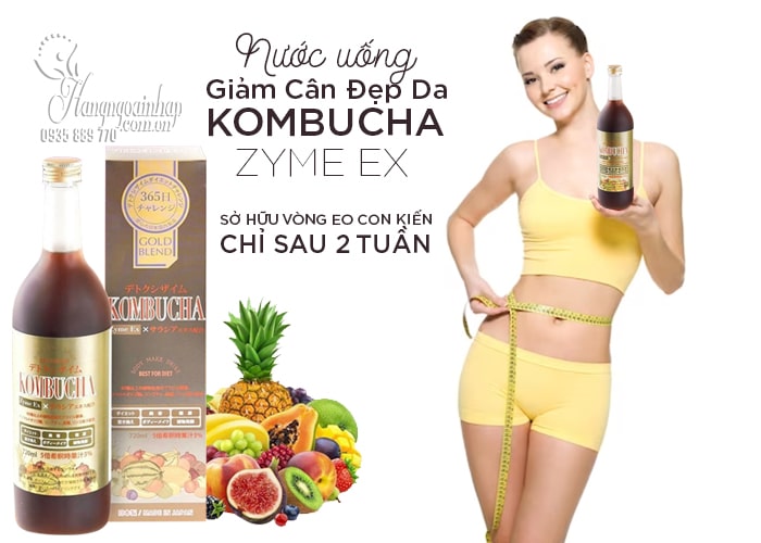 Nước uống Kombucha Zyme EX giảm cân đẹp da của Nhật 4