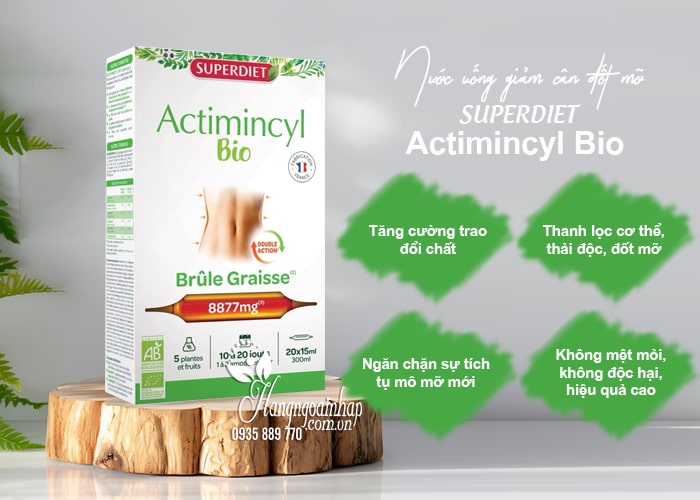 Nước uống Superdiet Actimincyl Bio của Pháp giảm cân đốt mỡ 56
