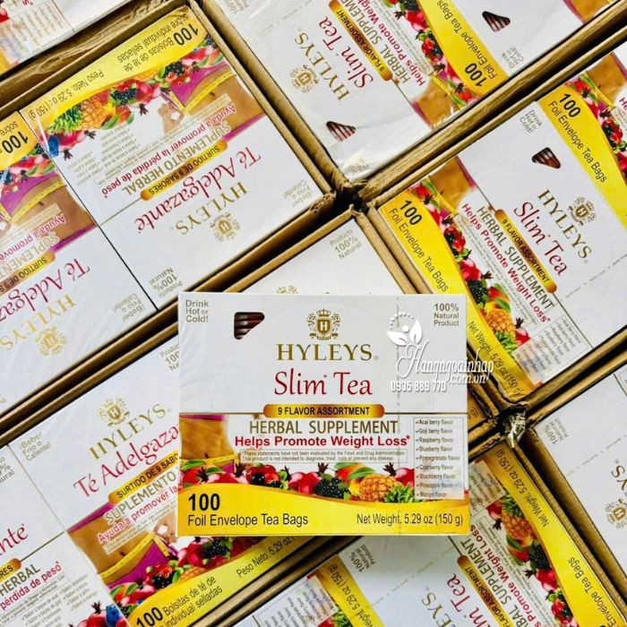 Trà giảm cân Hyleys Slim Tea 100 gói của Mỹ