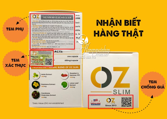 Viên uống giảm cân Oz Slim 40 viên của Mỹ 7