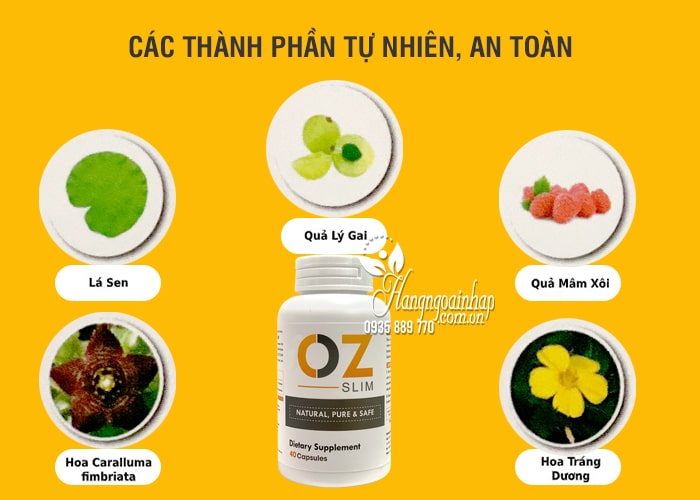 Viên uống giảm cân Oz Slim 40 viên của Mỹ 09