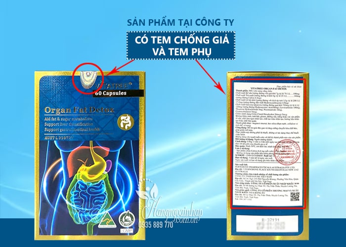 Viên giảm mỡ nội tạng Vitatree Organ Fat Detox của Úc 90