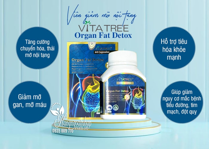 Viên giảm mỡ nội tạng Vitatree Organ Fat Detox của Úc 33