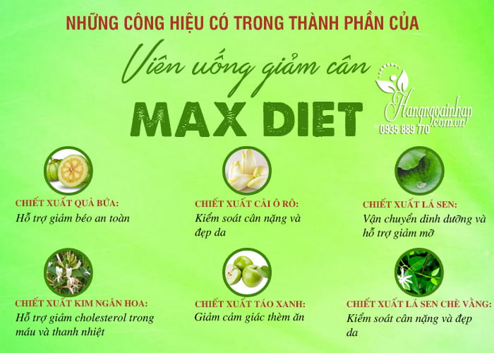Viên uống giảm cân Genie Max Diet 60 viên Hàn Quốc 4