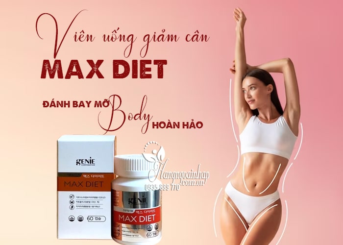 Viên uống giảm cân Genie Max Diet 60 viên Hàn Quốc, giá tốt 1