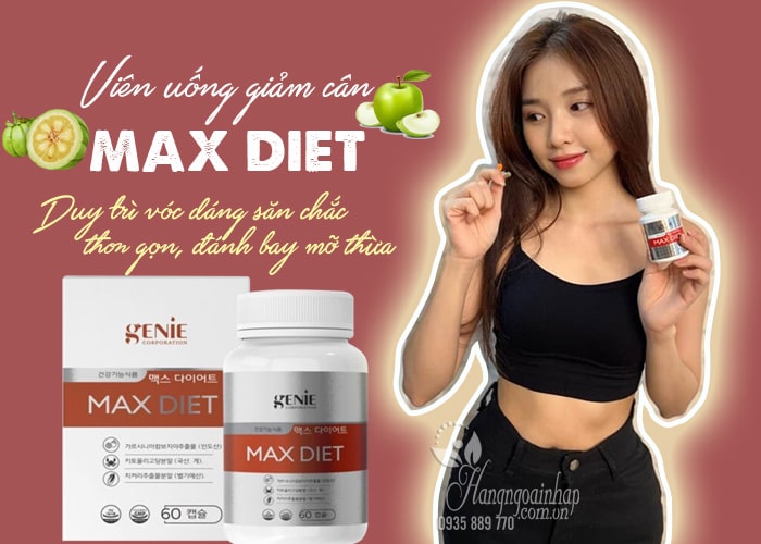 Viên uống giảm cân Genie Max Diet 60 viên Hàn Quốc 1