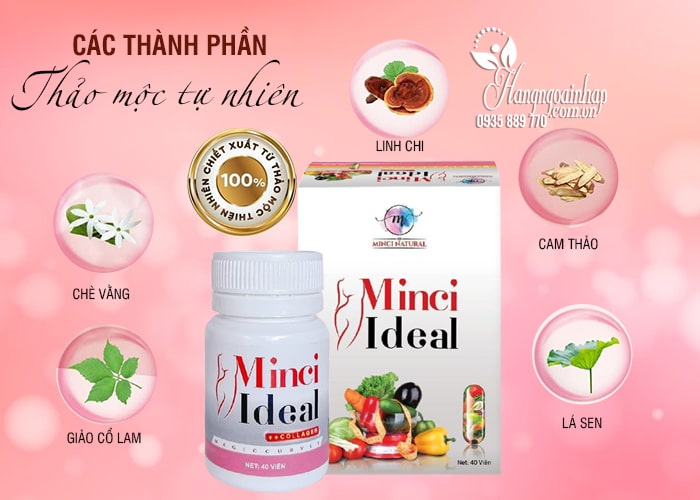 Viên uống giảm cân Minci Ideal hộp 40 viên từ thảo mộc 5