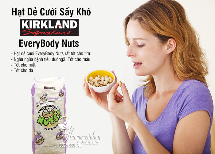 Hạt Dẻ Cười Sấy Khô Kirklands EveryBody Nuts Gói 1.36Kg Của Mỹ2