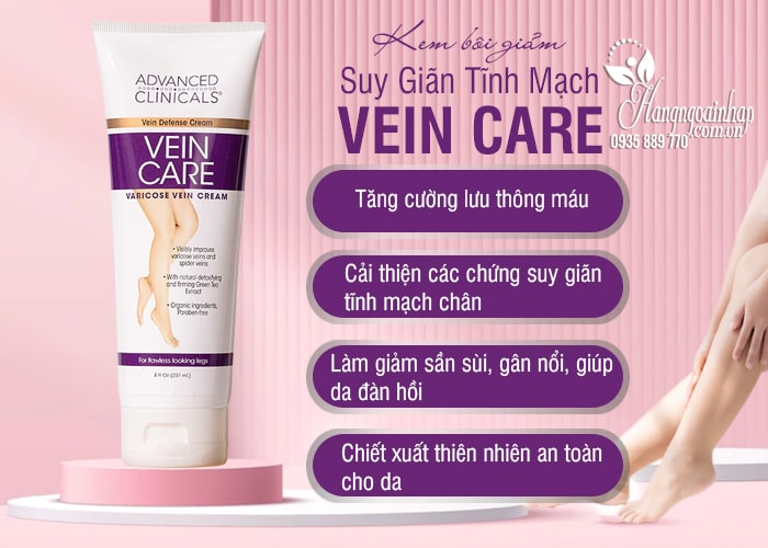 Kem bôi giảm suy giãn tĩnh mạch Vein Care 237ml Mỹ 5