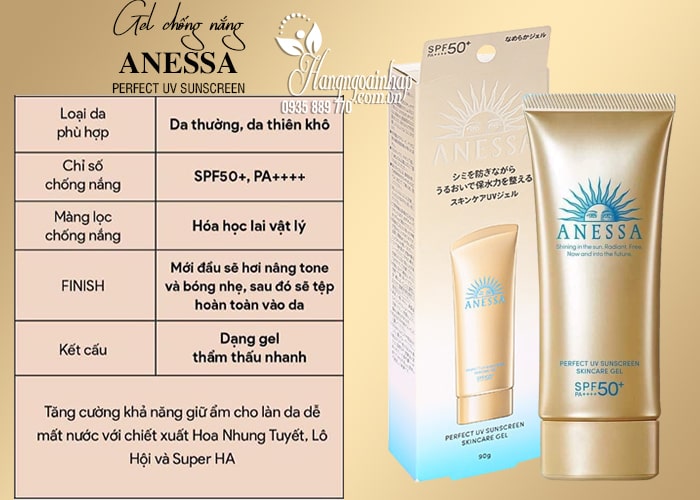 Gel chống nắng Anessa Perfect UV Sunscreen 90g Nhật Bản 9