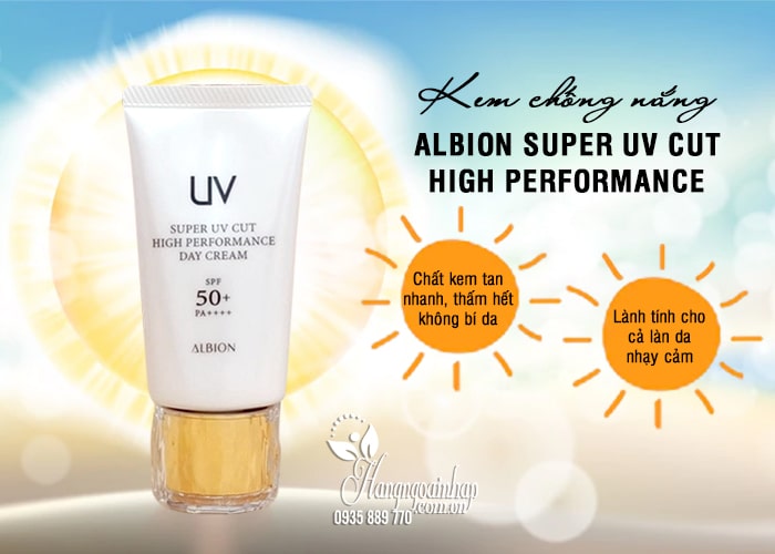 Kem chống nắng Albion Super UV Cut High Performance Day Cream  1