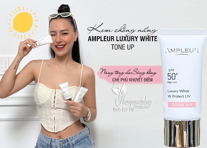 Kem chống nắng Ampleur Luxury White Tone Up Nhật 1