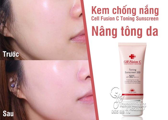 Kem chống nắng Cell Fusion C Toning Sunscreen 100 nâng tông da 2