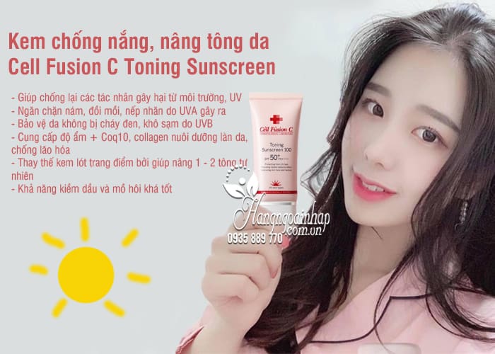 Kem chống nắng Cell Fusion C Toning Sunscreen 100 nâng tông da 6
