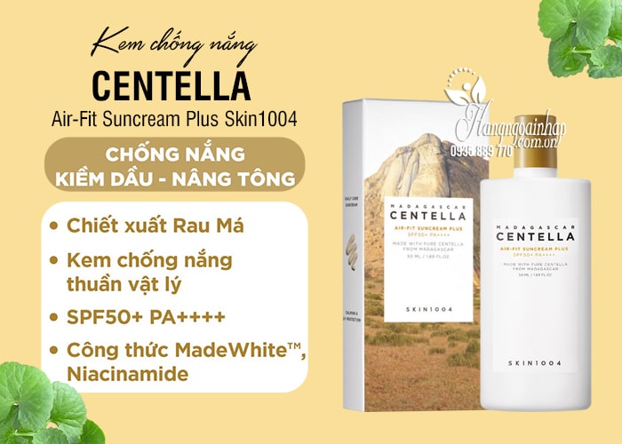 Kem chống nắng Centella Air-Fit Suncream Plus Skin1004  5
