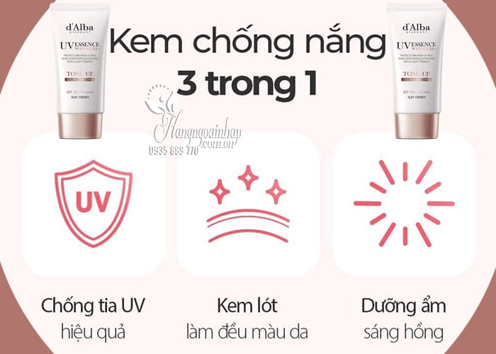 Kem chống nắng D’Alba UV Essence Waterfull Tone Up 35