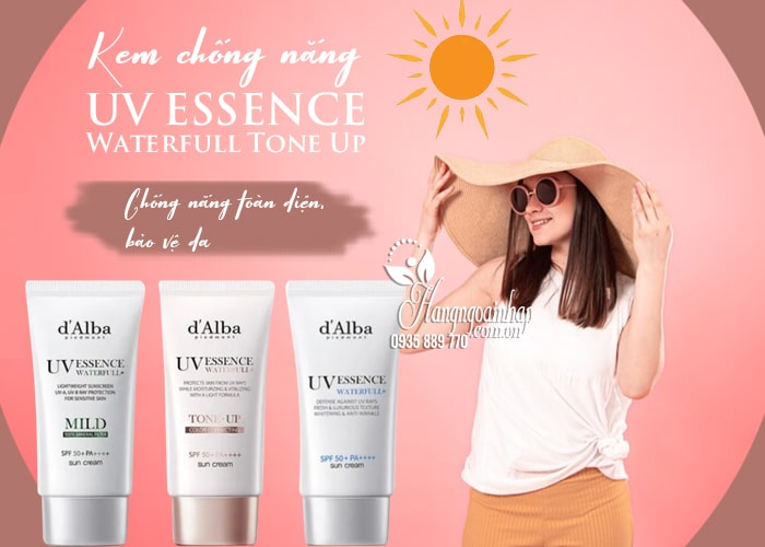 Kem chống nắng D’Alba UV Essence Waterfull Tone Up 23