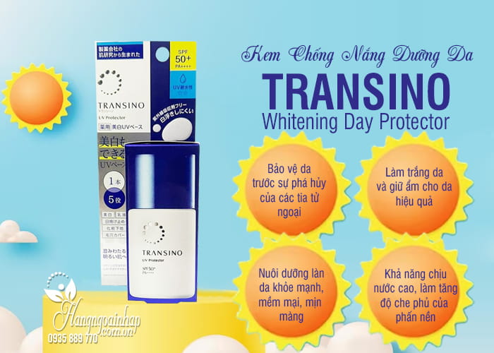 Kem Chống Nắng Dưỡng Da Transino Whitening Day Protector 44