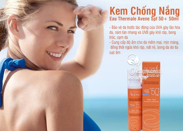 Kem Chống Nắng Eau Thermale Avene Spf 50+ 50ml dạng xịt mẫu mới 12