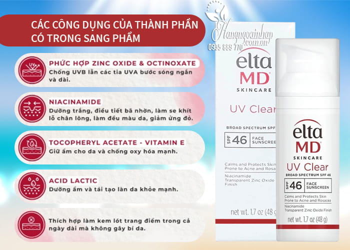 Kem chống nắng EltaMD Skincare UV Clear Face Sunscreen 4