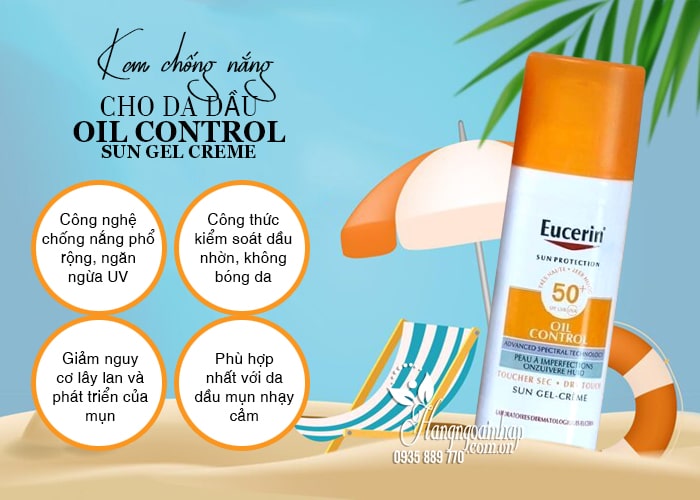 Kem chống nắng Eucerin Oil Control Sun Gel Creme cho da dầu 6