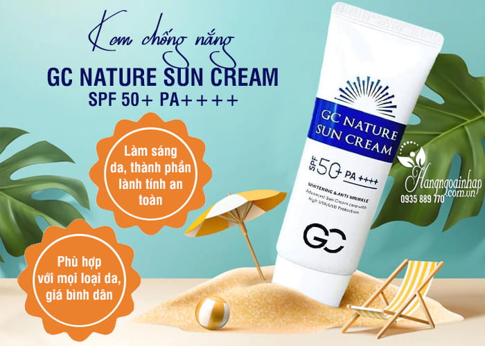 Kem chống nắng GC Nature Sun Cream SPF 50+ PA++++ 4