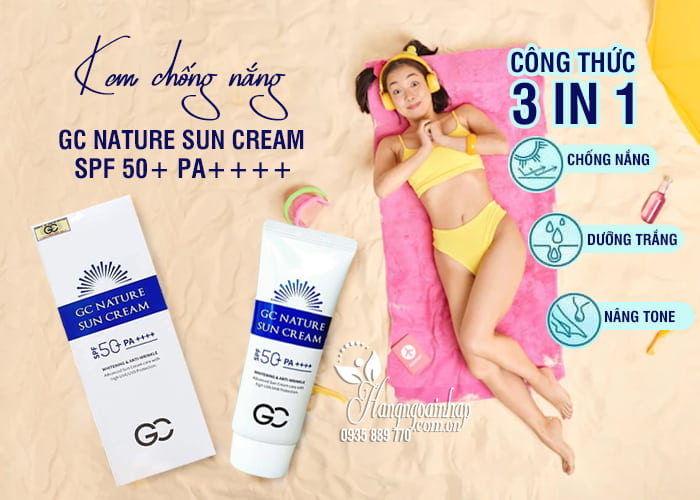 Kem chống nắng GC Nature Sun Cream SPF 50+ PA++++ 1